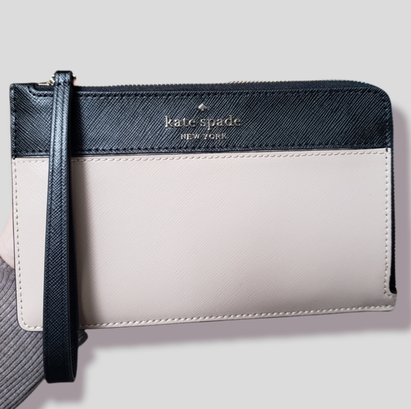 ♠️ NWT Kate Spade Bi-Colour L-Zip Wristlet - Picture 2 of 10